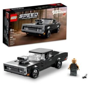 LEGO Speed Champions Fast & Furious 1970 Dodge Charger R_T 76912, Toy Muscle Car Model Kit for Kids, Collectible Set with Dominic Toretto Minifigure